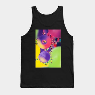Colorful close up of oil drops in water Tank Top